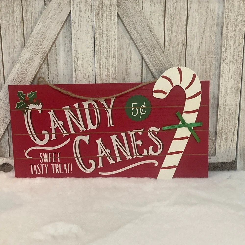 Target Wondershop 2022 Christmas Candy Canes Wall Sign